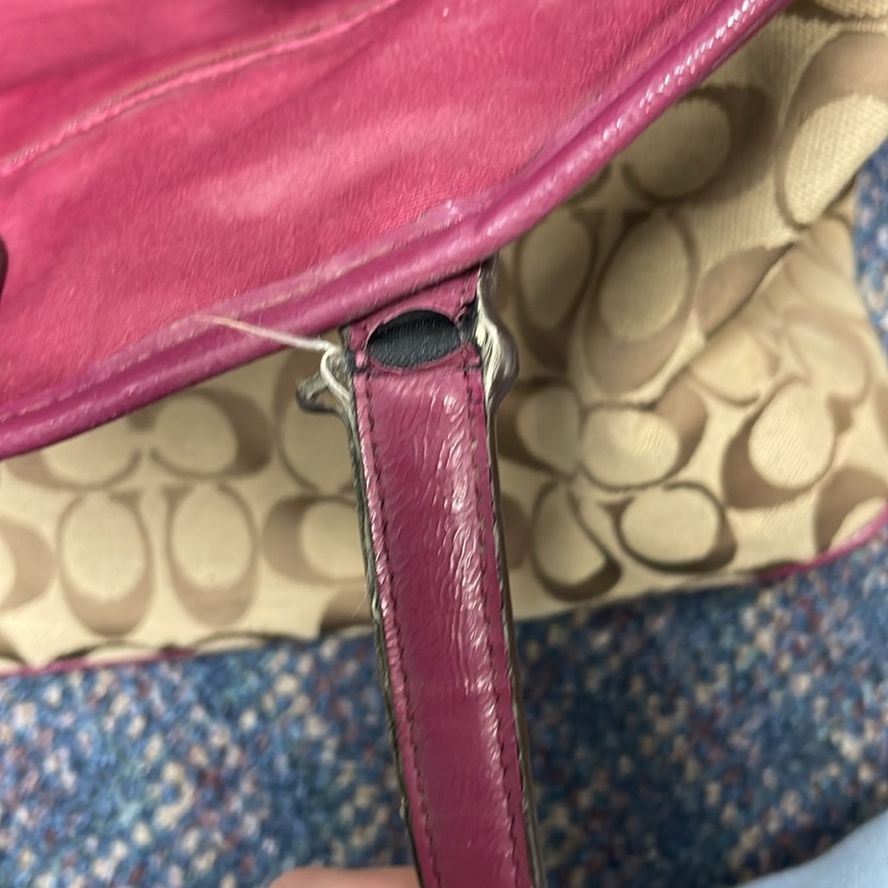 Used Coach Signature Python Stripe Carry-All - Picture 10 of 17